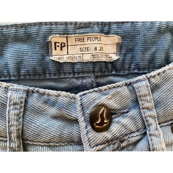 FREE PEOPLE LIGHT BLUE CORDUROYS - Picture 2 of 5